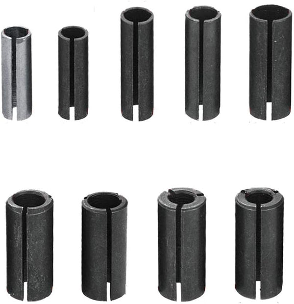 Steel Router Collet Chuck Driver Adapter, 9 Different Sizes for Woodworking Engraving Machine Tool