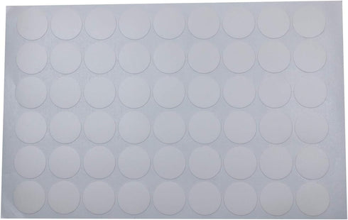 1 Sheet/54Pcs 20mm Wooden Furniture Accessories, Self Adhesive PVC Decoration Screw Cap Covers, Light White
