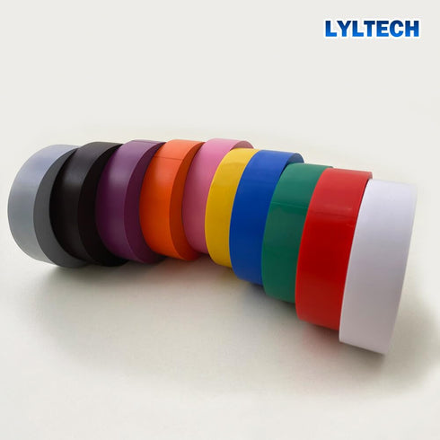 Electrical Tape Matte Rainbow 10 Colors Pack 3/4-Inch by 60 Feet, Waterproof and Durable with Strong Adhesive