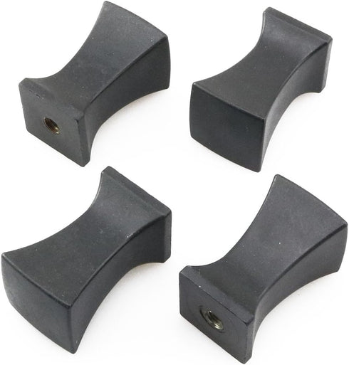 WELWIK 4PCS Black Plastic Pointed Cap Knob Lampshade Square Waist Ornament Lighting Accessories