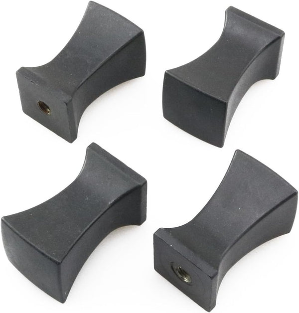WELWIK 4PCS Black Plastic Pointed Cap Knob Lampshade Square Waist Ornament Lighting Accessories