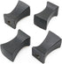 WELWIK 4PCS Black Plastic Pointed Cap Knob Lampshade Square Waist Ornament Lighting Accessories