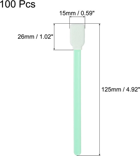 PATIKIL Cleaning Sticks Polyester Square Rectangle 4.92'' Multipurpose Cleanroom for Camera Sensors Printers Crafts Paintings Electronic PCB Board Pack of 100