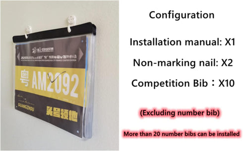 20 BIANJIE-Race Bibs, Medal Hanger DisplaysBib Protection Bag, can Hold More Than Bibs, Protective Bib, Easy