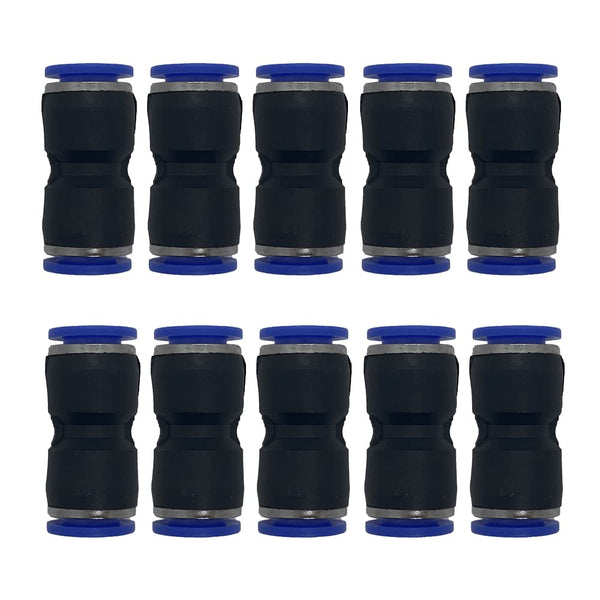 zjxed 10mm OD Pneumatic Quick Connector, Push to Connect Fittings (Pack of 10)