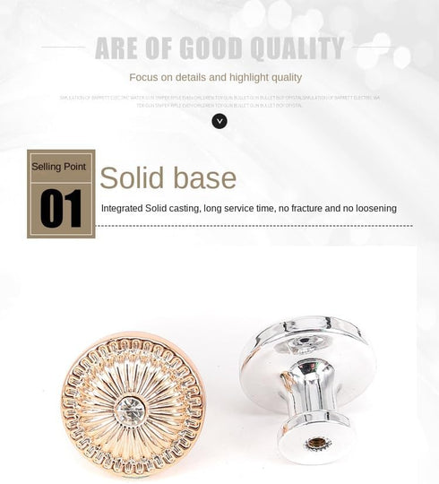 SANCHAKOU 10 1.22 1.1Inch Dresser Knobs Pcs * Single Hole Acrylic Cabinet Drawer Bedside Table Handle Chrome Color