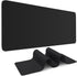 Black Gaming Mouse Pad - Large 31.5 x 11.8 in Computer Pad with Anti-Slip Rubber Base and Stitched Edges