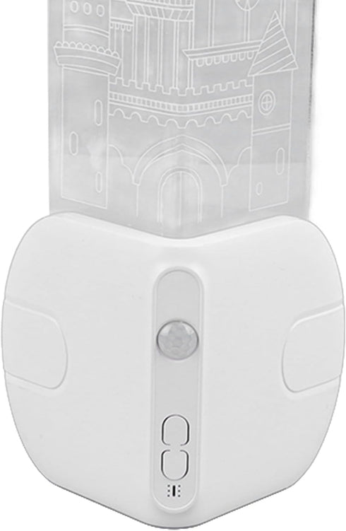 TOPINCN Motion Sensor Castle Night Light, Wall Sconce with Soft Illuminance, Wall Light for Bedroom Staircase Hallway
