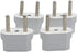 European Travel Plug Adapter, USA to European Plug Adapters for Germany, France, Iceland, Spain, Greece, 4-Pack White