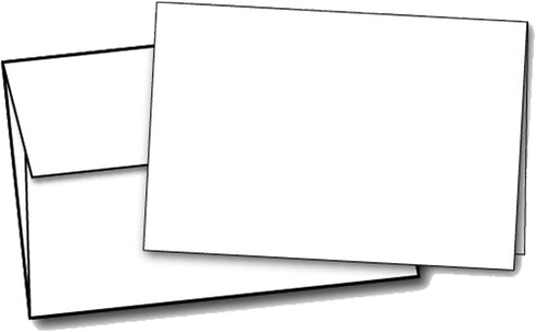 Desktop Publishing Supplies 80lb White Half Fold Greeting Cards & Envelopes -