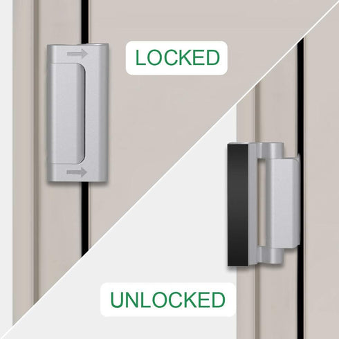 3 Pack 800lbs Home Security Door Lock Metal Door Reinforcement Lock for Kids Safety Top Front Door Child Proof Safety
