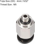 uxcell Straight Pneumatic Push To Quick Connect Fittings M5 Male x 4mm Tube OD, Silver Tone, 6pcs