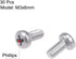 uxcell M3x6mm Machine Screws - 30Pcs Pan Phillips Cross Head 304 Stainless Steel Fasteners