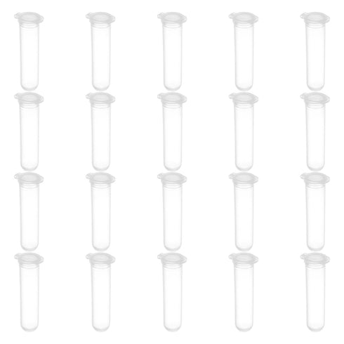 Othmro 7ml 200pcs Plastic Lab Centrifuge Tubes, 14 * 62mm Vial Test Tube Sample Storage Container