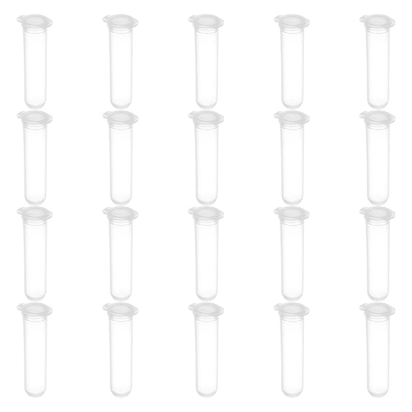 Othmro 7ml 200pcs Plastic Lab Centrifuge Tubes, 14 * 62mm Vial Test Tube Sample Storage Container