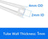 2mm 4mm (3.28 Quickun Pure Silicone Tubing, ID x OD High Temp Food Grade Tube Pure Silicone Hose Tube for Home Brewing