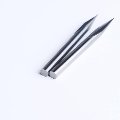 5PCS CNC Router Bits, 20 Degree 1/8 Shank, 2 Flutes, Engraving V Bits for Wood, Plywood, MDF, Stainless Steel