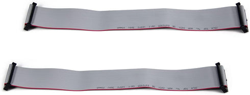 Fielect 2pcs IDC 34 Pin Connector Gray Wire Flat Ribbon Cable Connector, Length 30cm
