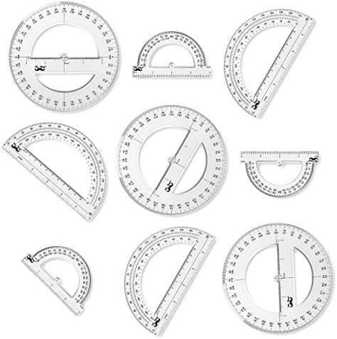 Mr. Pen Protractor Set, 9 Pc Drafting Tools for Math Geometry