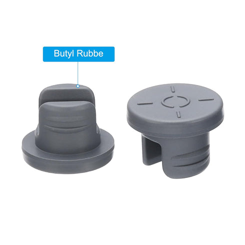 PATIKIL 100 Pcs 13mm Rubber Stoppers, Self Injection Ports Butyl for Glass Vial Liquid Culture Jars