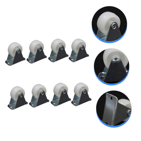 8pcs 1-Inch ABOOFAN Heavy Duty PP Nylon Swivel Caster Wheels Directional Furniture Casters for Carts Trolleys