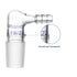 Glass 90 Degree Vacuum/Gas Adapter, Borosilicate Glass Bent Inlet Adapter with 19/22 Inner Joint and Hose for Laboratory Lab Supply