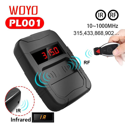 10 MHZ-1000 PL001 315/433/868/902MHZ, WOYO Car Key Fob Tester RF Frequency Tester MHZ, Remote Control Detector Infrared
