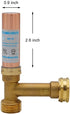 HYDRO MASTER Tee Water Hammer Arrestors, 3/4 in. FHT x 3/4" in. MHT