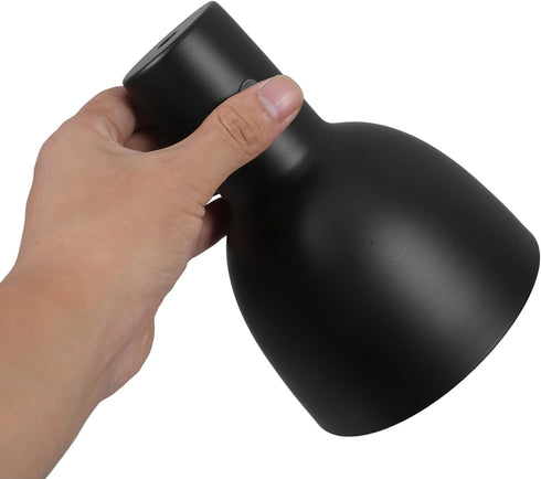 SILENRADAWN E14 E27 10mm Bedside Lamp Shade Black Metal Lampshade with Hole Diameter for Table Lamp and Wall Sconce