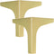 INOOMP 2pcs Titanium Metal Triangle Replacement Legs for Sofa and Cabinet 13cm