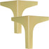 INOOMP 2pcs Titanium Metal Triangle Replacement Legs for Sofa and Cabinet 13cm