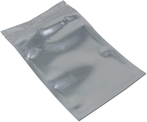 PABCK 100 Pack Clear Front Resealable Mylar Bags, 8.5x14cm, Heat Seal Aluminum Foil for Food Storage