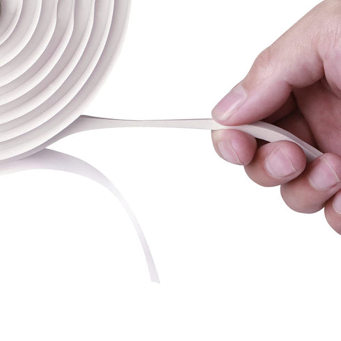 Self Adhesive Tape for Toilet Caulk - Rubber Seal Strip for Toilet Bowl Install, White Caulk Strip