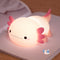 magical JD Axolotl Night Light for Kids Bedroom, Animal Silicone Nursery Night