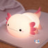 magical JD Axolotl Night Light for Kids Bedroom, Animal Silicone Nursery Night