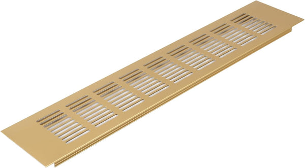 Vent Systems 16'' x 3" Inch Gold Aluminum Ventilation Grille for Home Improvement Floor, Wall, Door Duct Cover