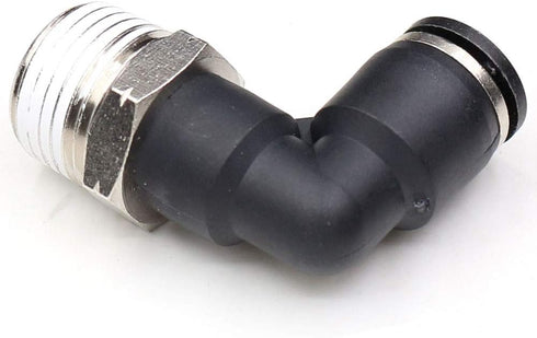 CEKER 3/8 in to 1/2 NPT Elbow Push Connect Fittings - 90 Degree Airline Fittings, 2 Packs