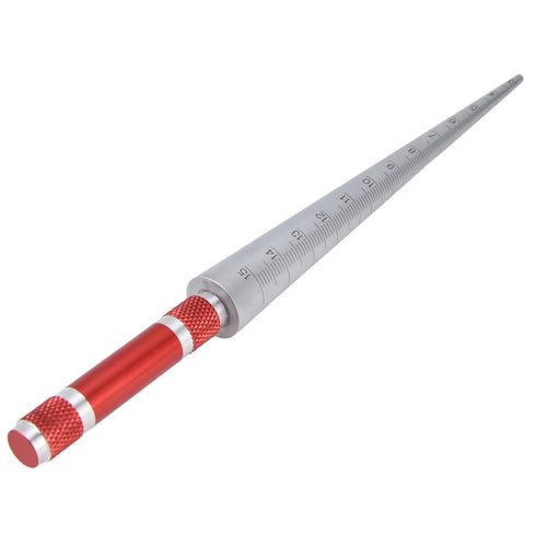 3-15mm Thread Stainless Steel Aperture Gauge, Inner Diameter Conical Ruler Measurement Tool for Plastic Pipes