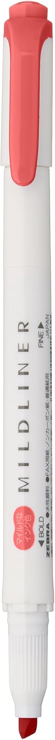 Zebra Highlighter Mildliner - Mild Red (WKT7-MR)