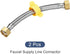 Faucet Supply Hose Connector 2Pcs 200mm/8" 304 Stainless Steel G1/2 Female Water Supply