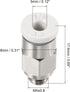 PATIKIL M5 Push to Fit 3mm OD Hose Connect Fittings, 2 Pack Straight Coupling Adapter for Gas Pneumatic Air Flow Transition, White & Silver Tone by PATIKIL