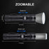 X37 4 ALONEFIRE Multicolor LED Flashlight Color Change White Blue Green Red Light RGB USB Rechargeable Zoom Waterproof