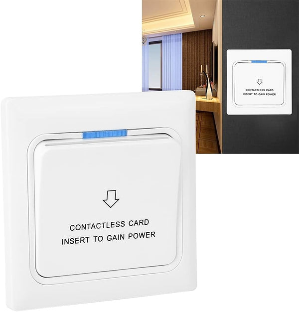 Power Card Sensor Hotel Power Card, Energy Saving Switch Light Key Plate Extender, 3.4x3.4in for 4150 Card
