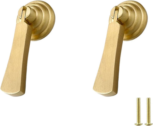 PIYYQNY Cabinet Knobs Drawer Knobs 2 Pack Brass Pendant Handle Gold Drawer Handle