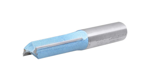 Accusize Industrial Tools 1/2'' Cutting Dia. x 1-1/2'' Flat Length x 1/2'' Shank Double Flute Extra Long Router Bit