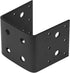 4 PCS Black Half Post Base for 4 x 4 Post Anchor Connector, Heavy Steel Mounting Joist Hanger Brackets