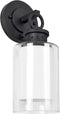 Design House 589010-BLK Hansen Modern Contemporary 1-Light Indoor/Outdoor Dimmable Wall Light with