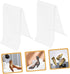 SHINEOFI 8pcs Acrylic Shoe Display Stands Small A-shape Sneaker Shelf Organizer for Retail Store High Heels Sandals