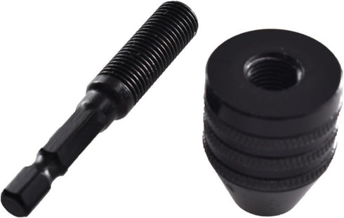 1/4 Inch Hex Shank Keyless Drill Chuck, Quick Change Adapter for Electric Tool Accessories (0.6-8mm, 0.3-3.6mm)