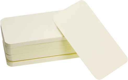 Penta Angel 100 Pcs Mini Blank Gift Notes Cards, DIY Craft Small Business Message Cards (Beige)
